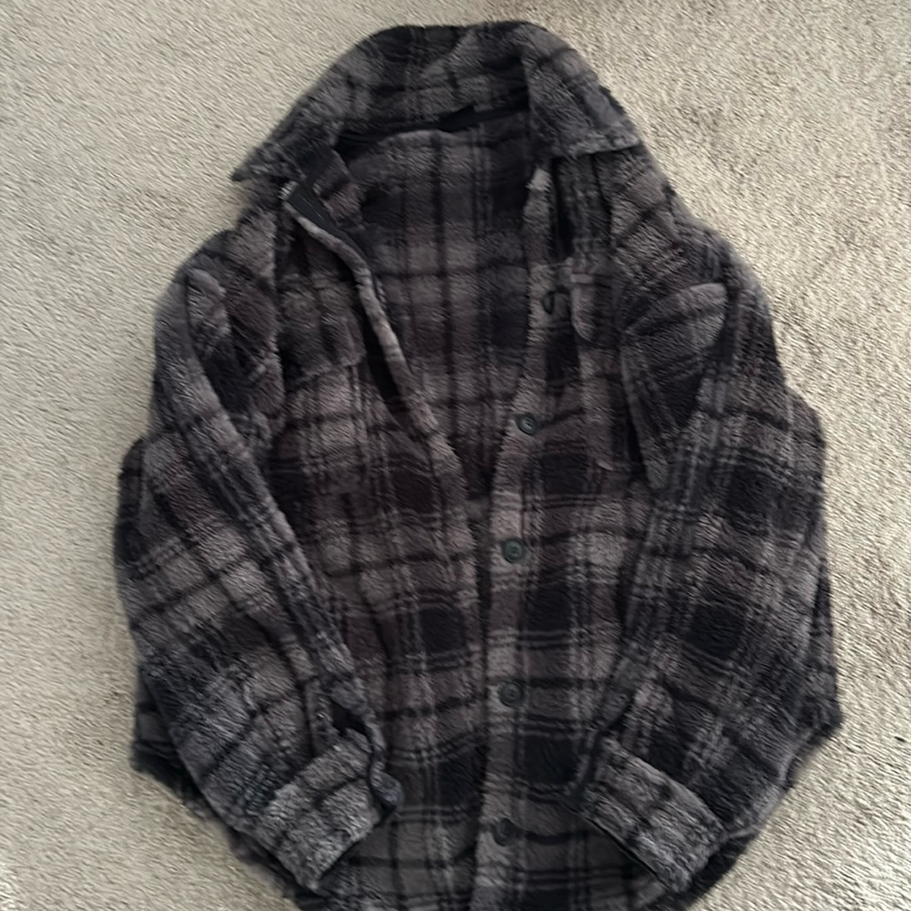 pacsun fuzzy flannel